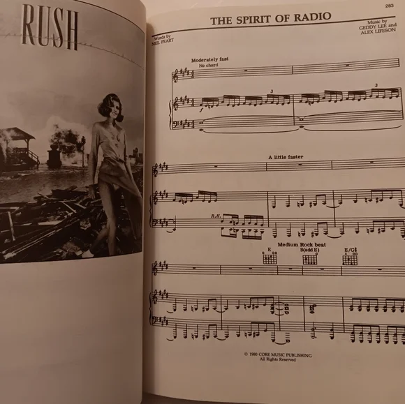 Original 1983 Rush Complete Songbook VF1060 Core Music Rare Vintage Warner Bros - Picture 5 of 10